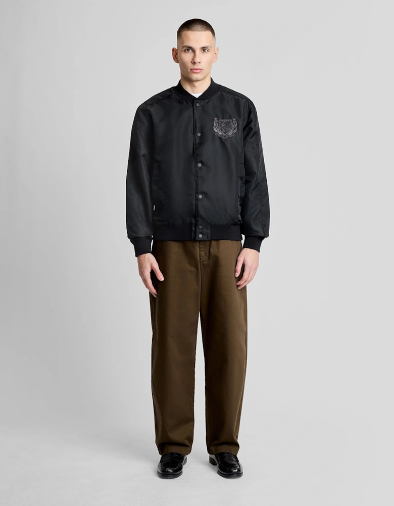 Embroidered Crest Varsity Jacket