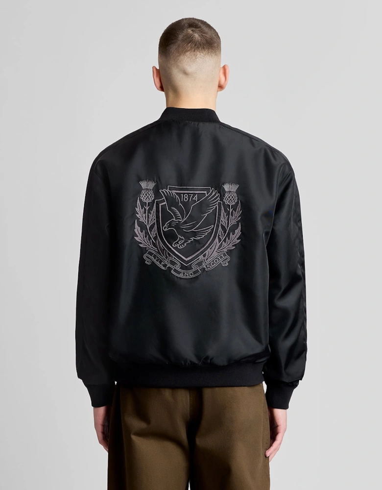 Embroidered Crest Varsity Jacket