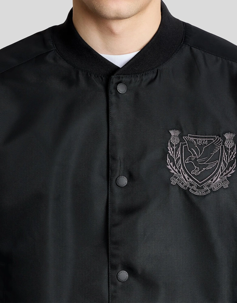 Embroidered Crest Varsity Jacket