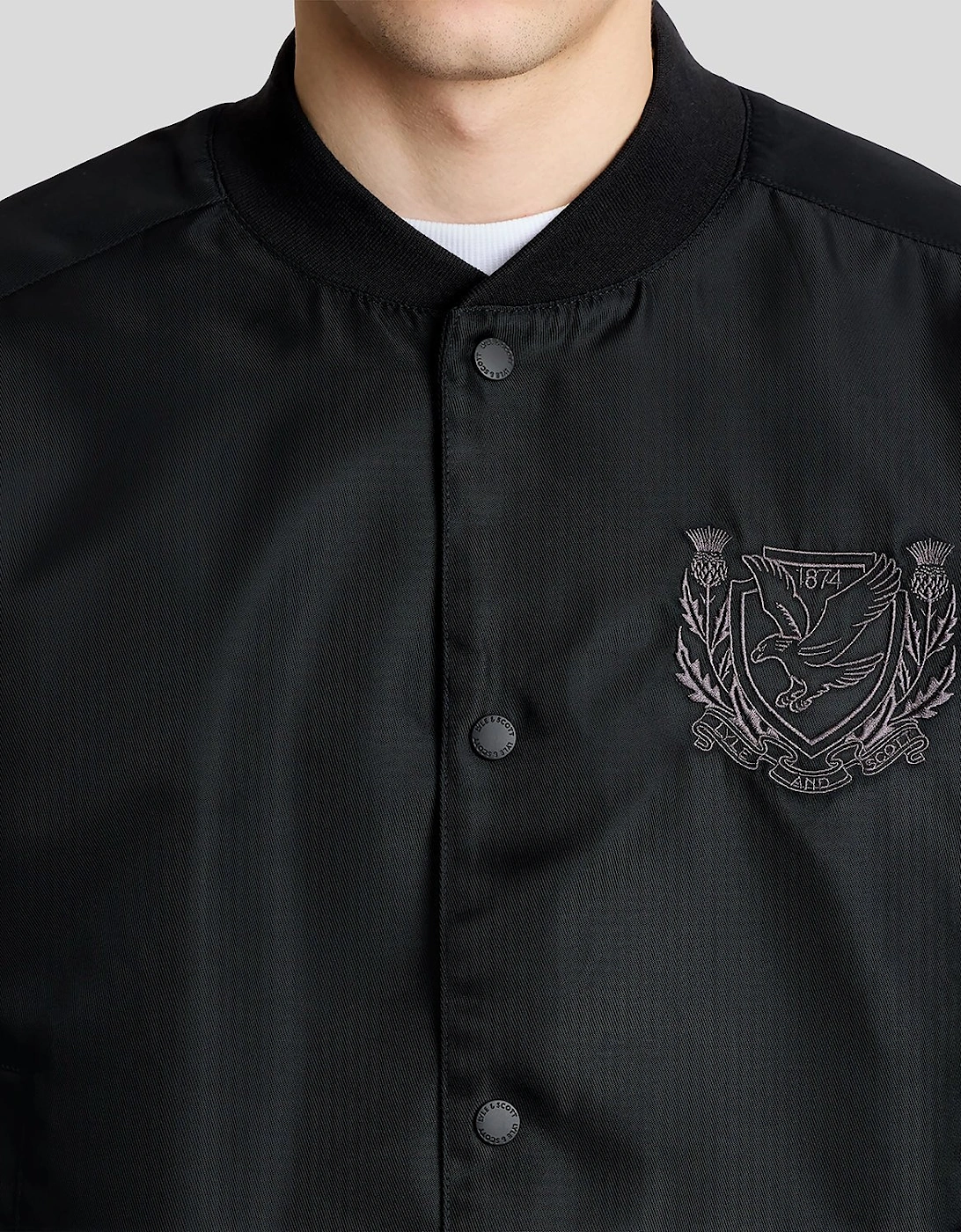 Embroidered Crest Varsity Jacket