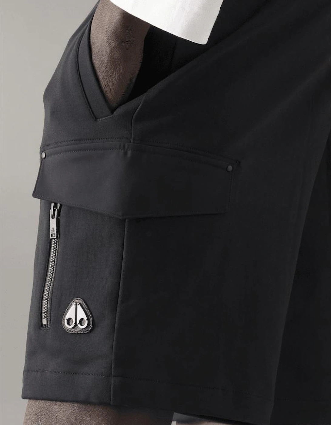 Dalon Metal Logo Black Cargo Shorts