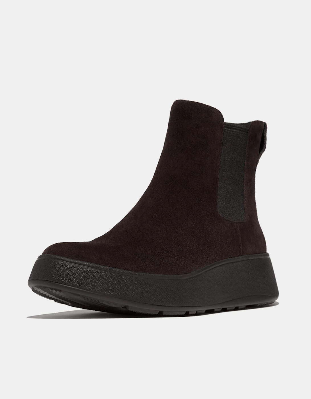 F-Mode Suede Flatform Chelsea Boots