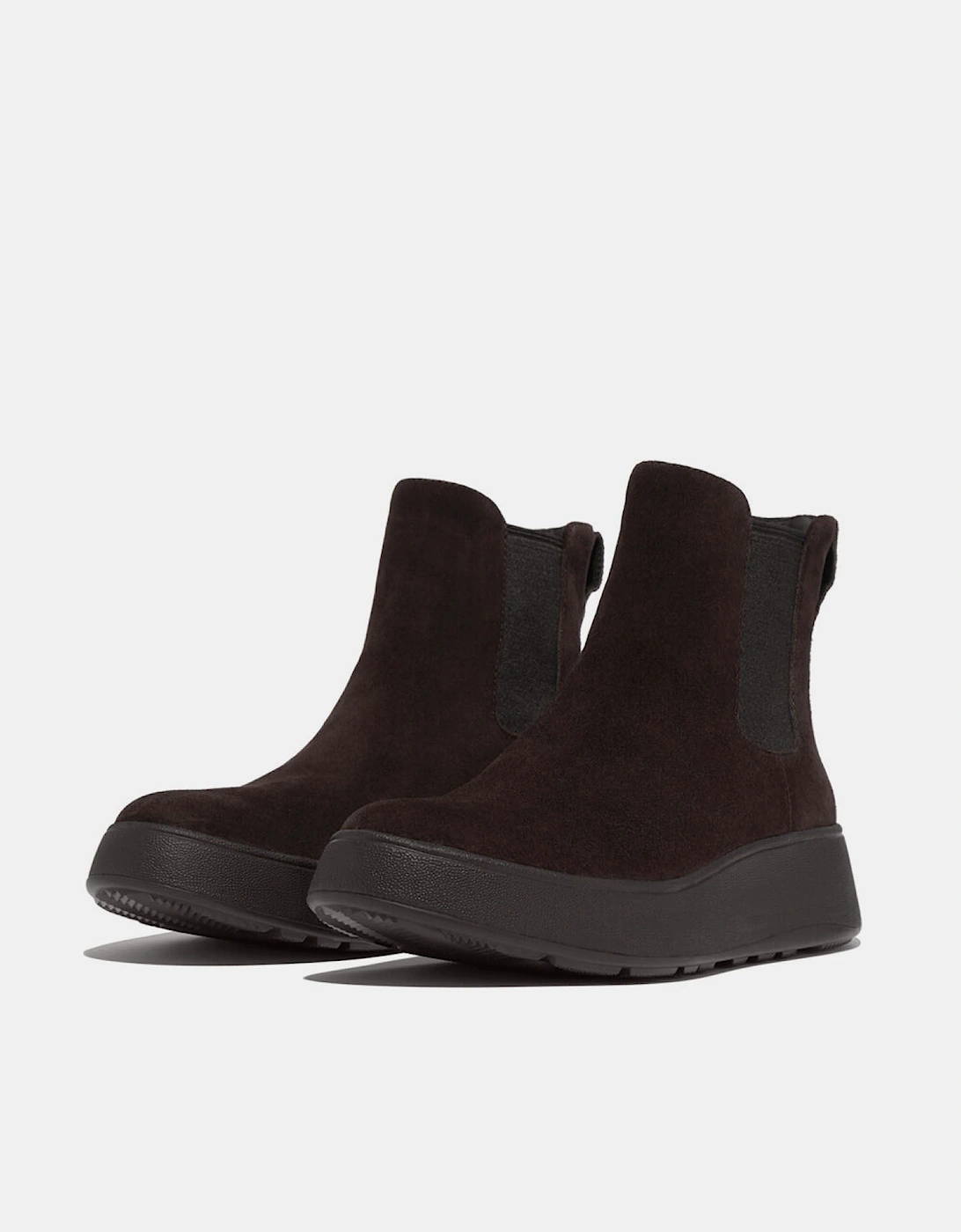 F-Mode Suede Flatform Chelsea Boots