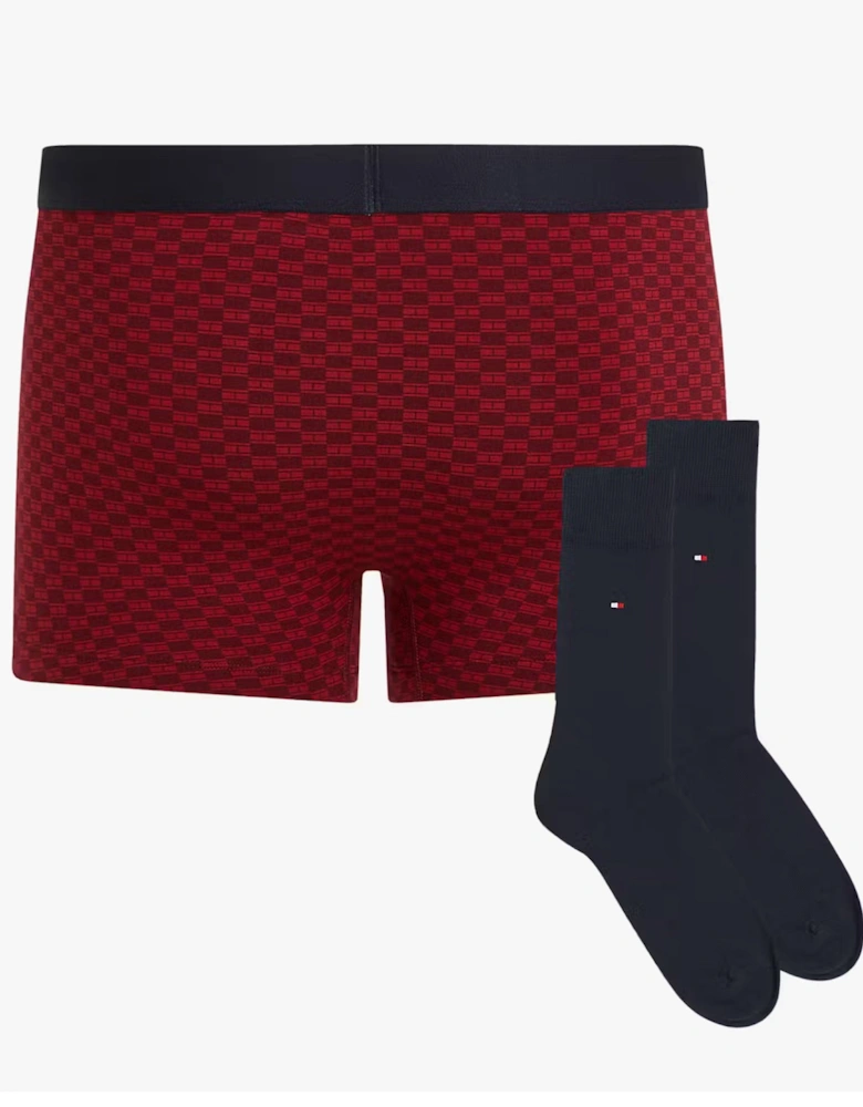 Tommy Hilfiger TRUNK PRINT & SOCK SET GOLD Mens Multicoloured