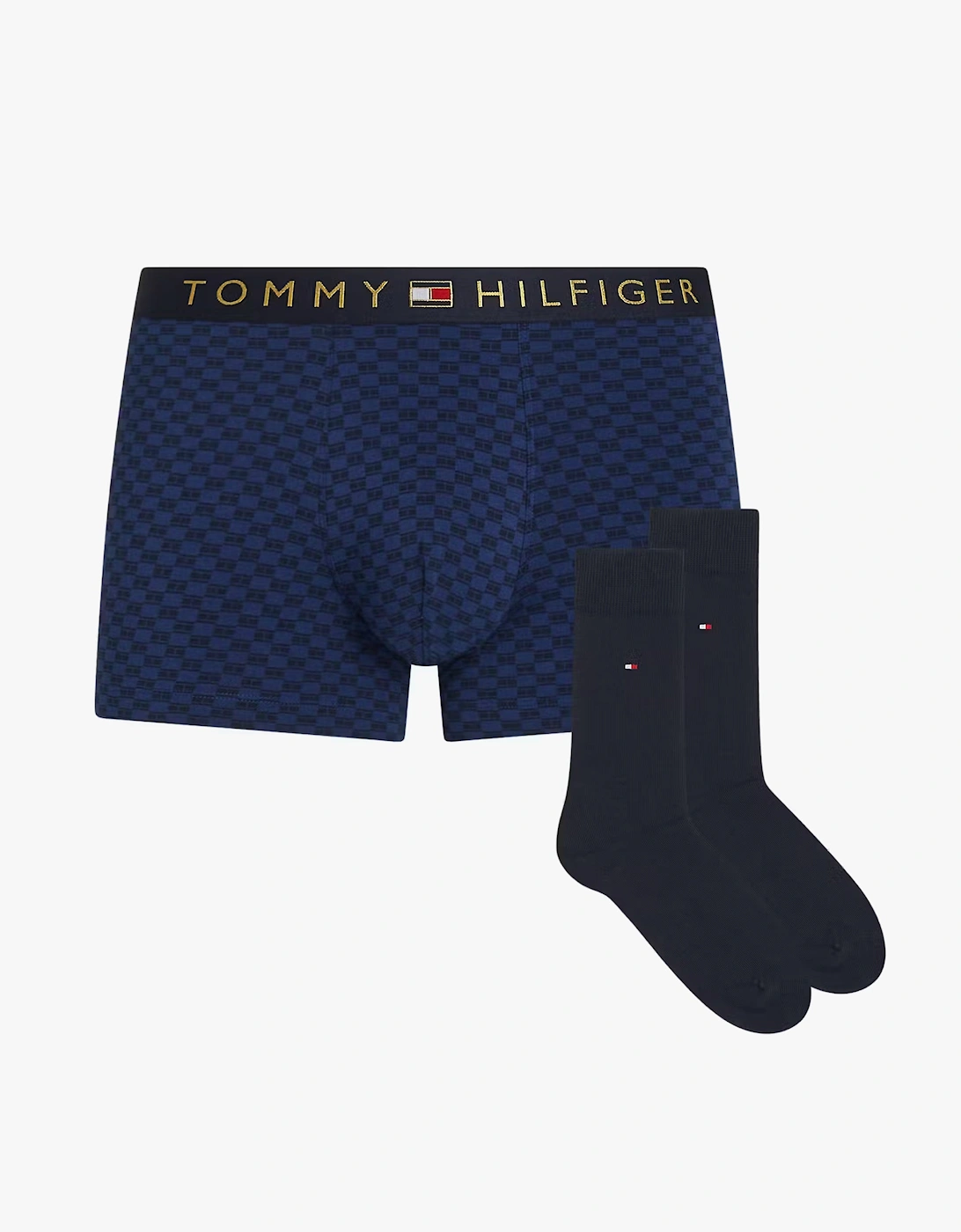 Tommy Hilfiger TRUNK PRINT & SOCK SET GOLD Mens Multicoloured