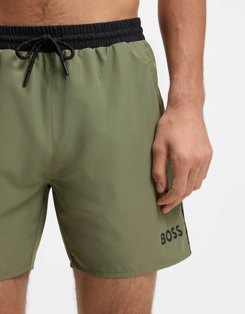 BOSS Orange Starfish Mens Swim Shorts - Open Green 350