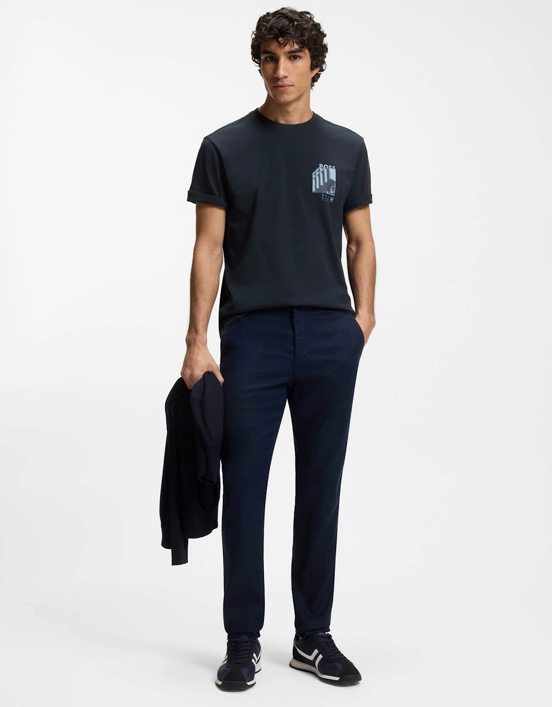 BOSS Orange Te Board Mens T-Shirt - Dark Blue 404