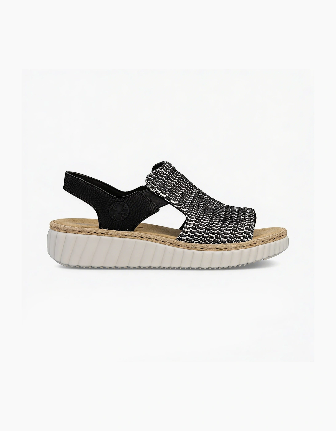 Rieker Women's Black Rachel Wedge Sandals  3.5 Uk Size 3.5