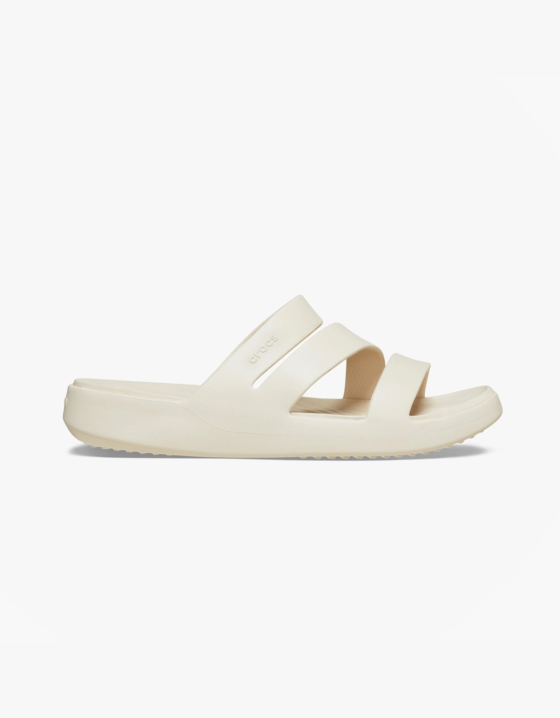 Crocs Women's Cream Getaway Strappy Sliders Stucco - Size: 5