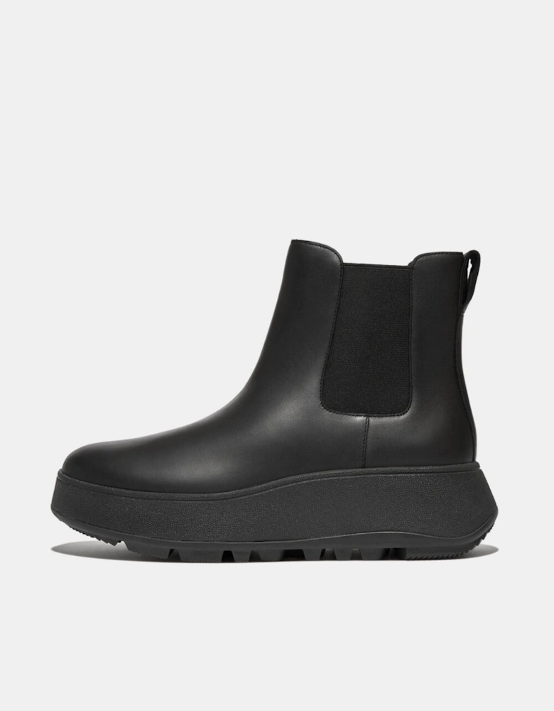F-Mode Waterproof Leather Flatform Chelsea Boots