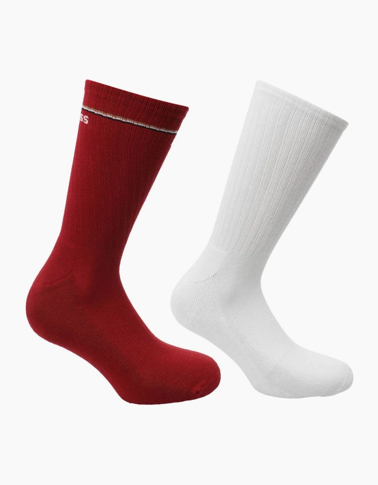 2 Pack of Quarter Length Socks with Logo Details