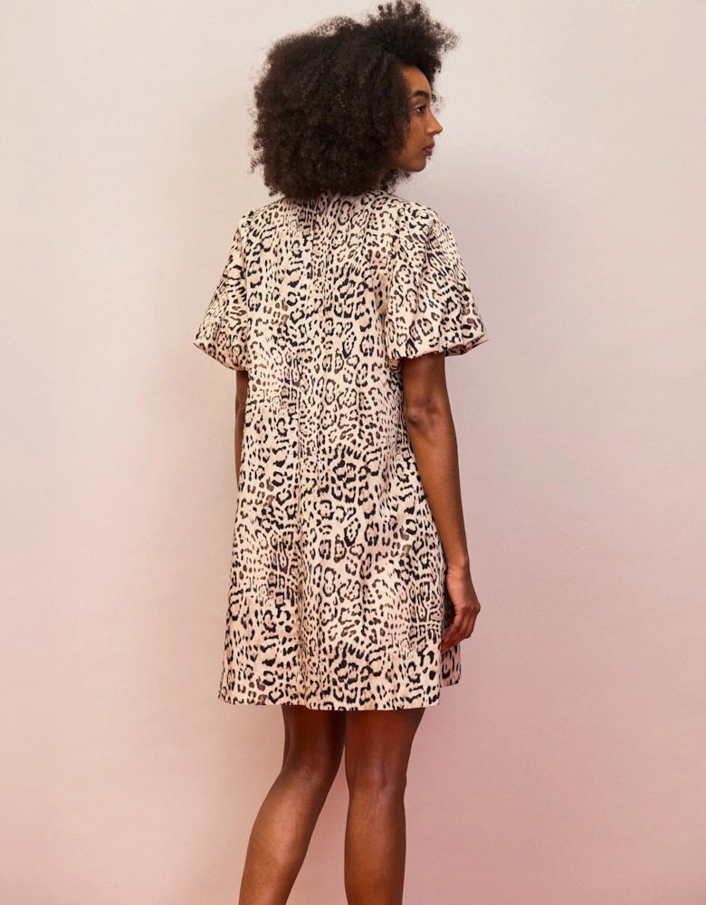 Petite Leopard Print Pocket Detail Dress