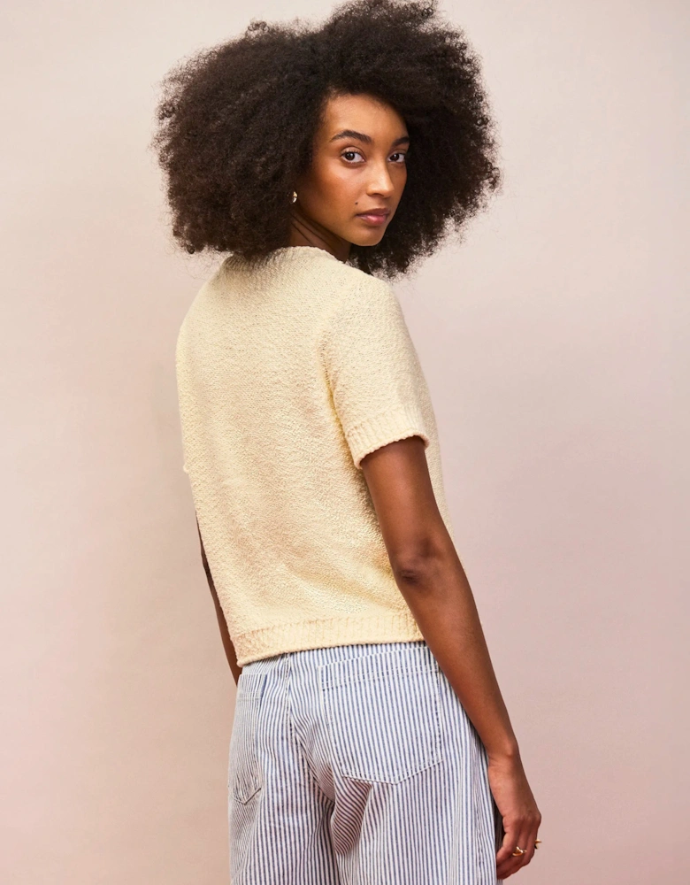 Buttermilk Textured Knit Top