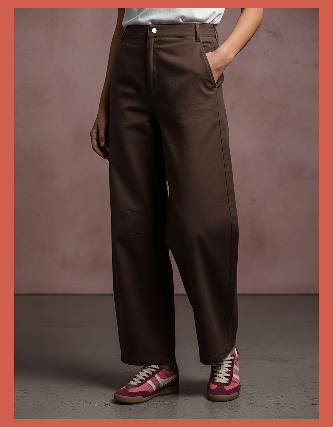 Binx Barrel Leg Trousers - Chocolate, 4 of 3