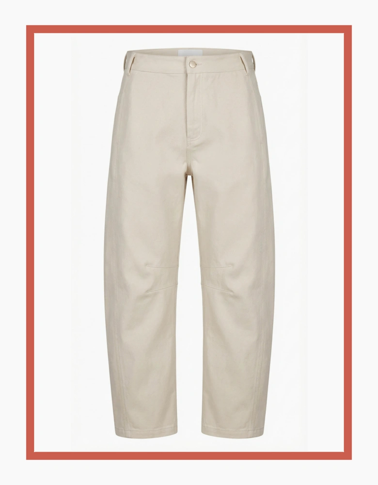 Binx Barrel Leg Trousers - Cream