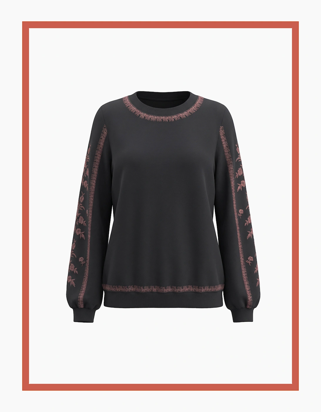 Catalina Embroidered Sweater In Washed Blue, 5 of 4