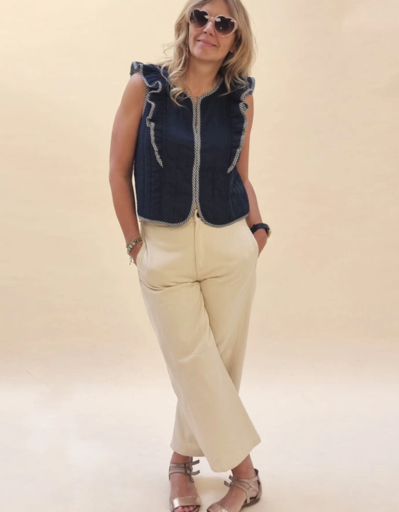 Binx Barrel Leg Trousers - Cream