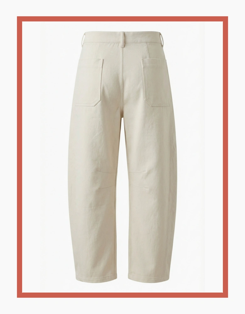 Binx Barrel Leg Trousers - Cream