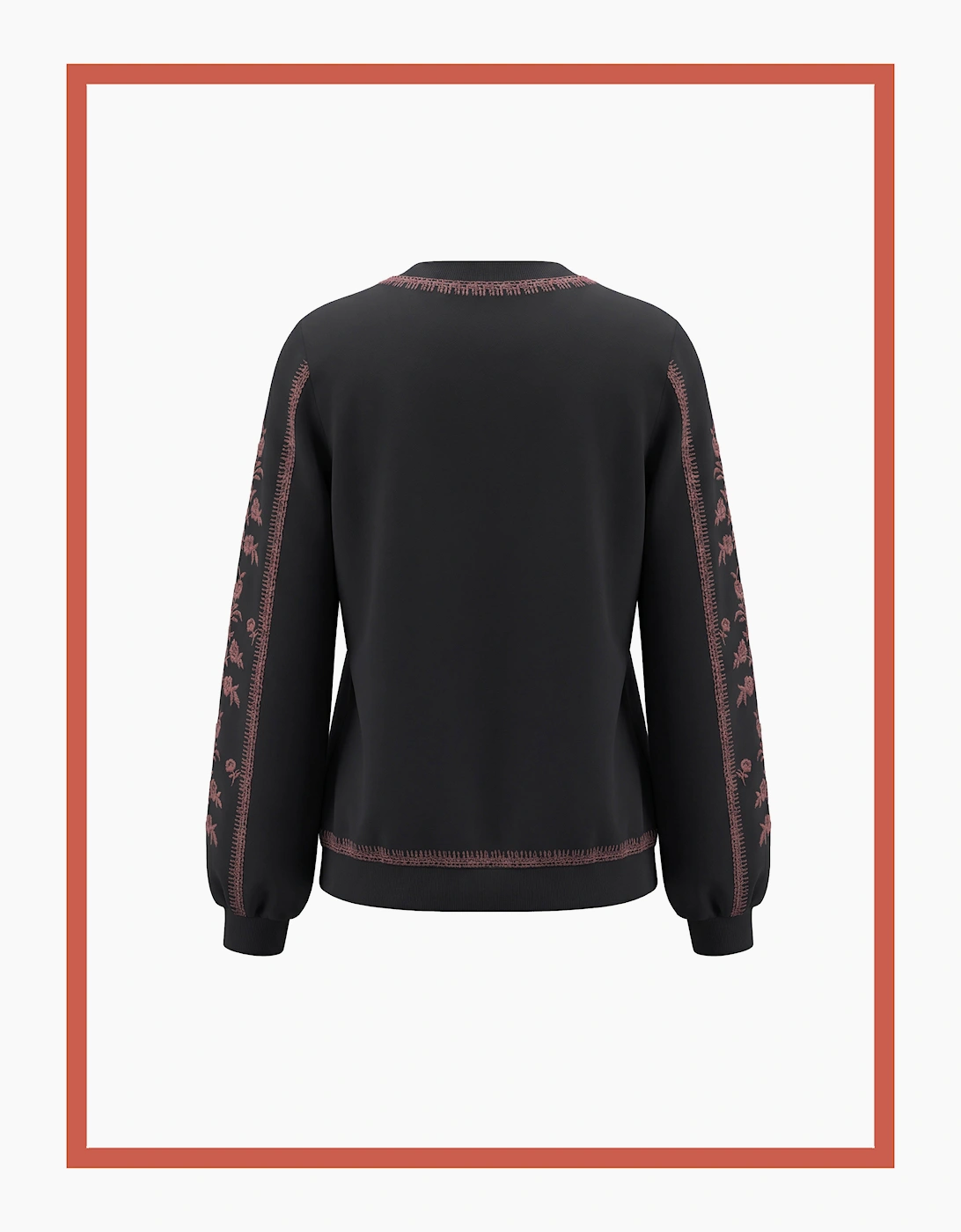 Catalina Embroidered Sweater In Washed Blue