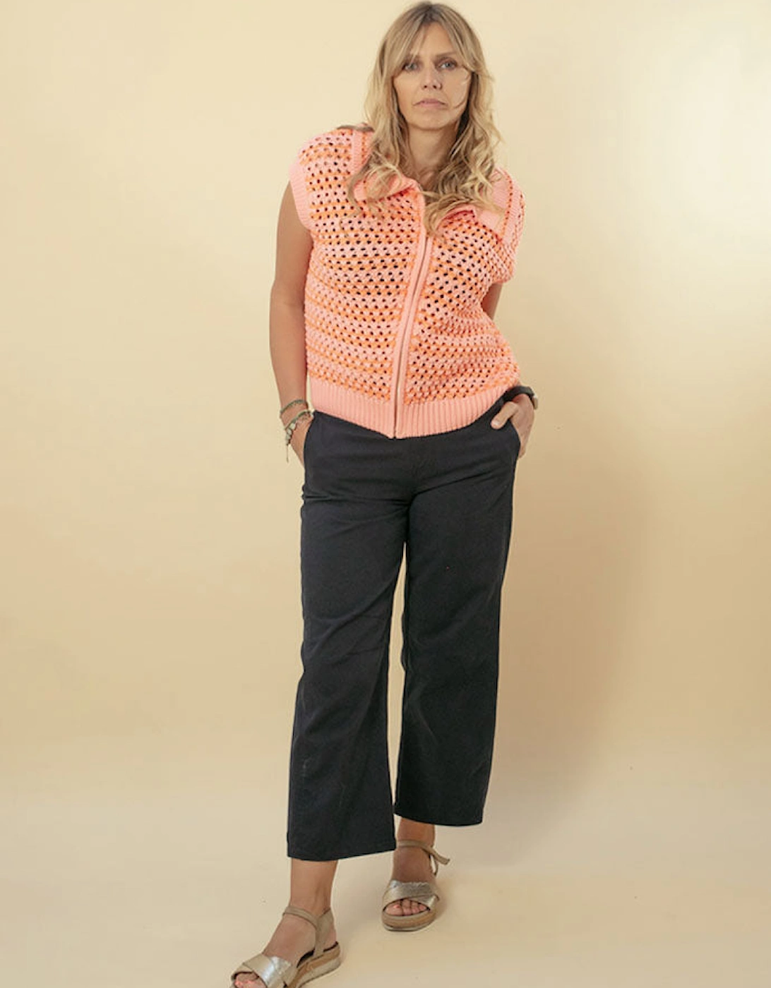 Binx Barrel Leg Trousers - Navy