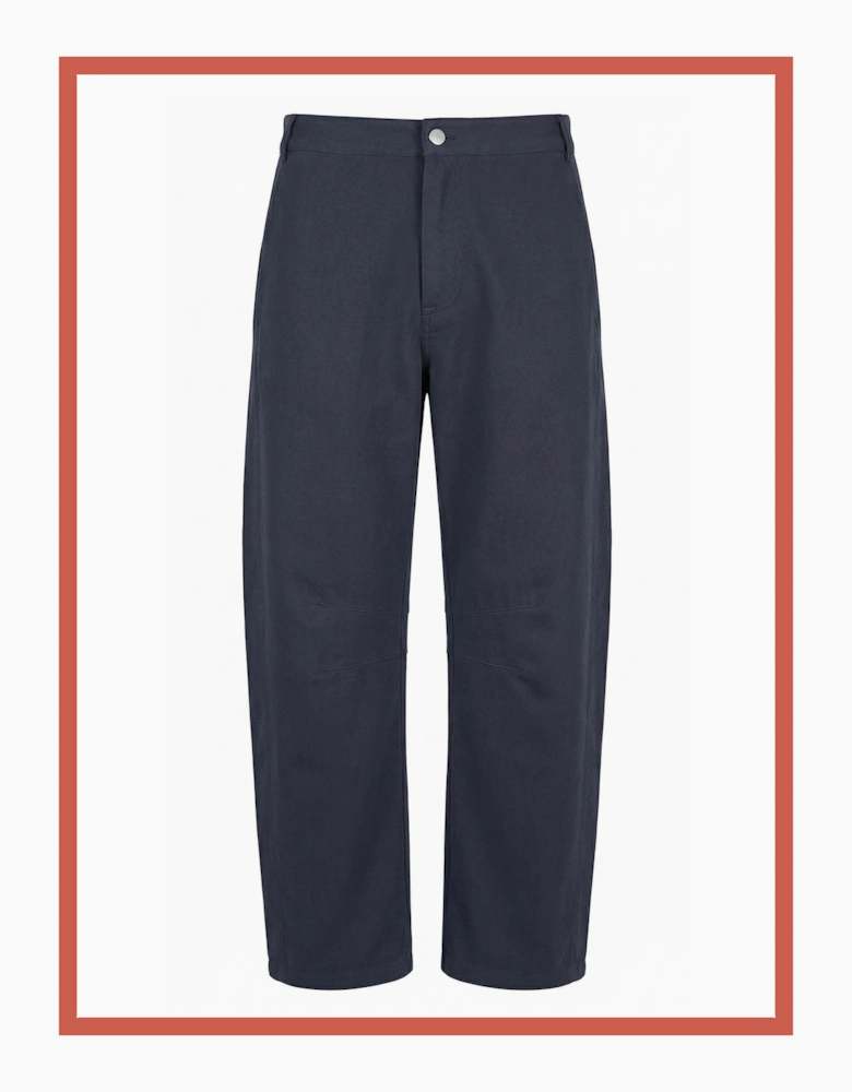 Binx Barrel Leg Trousers - Navy