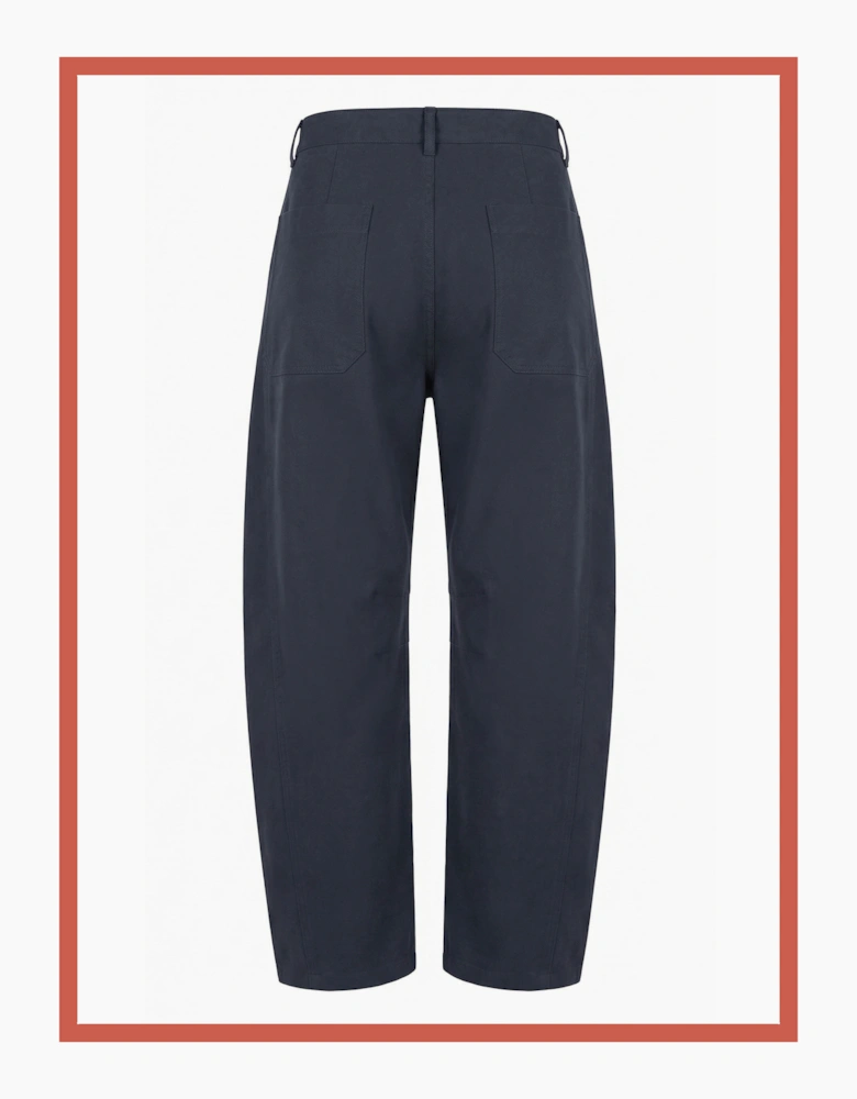 Binx Barrel Leg Trousers - Navy
