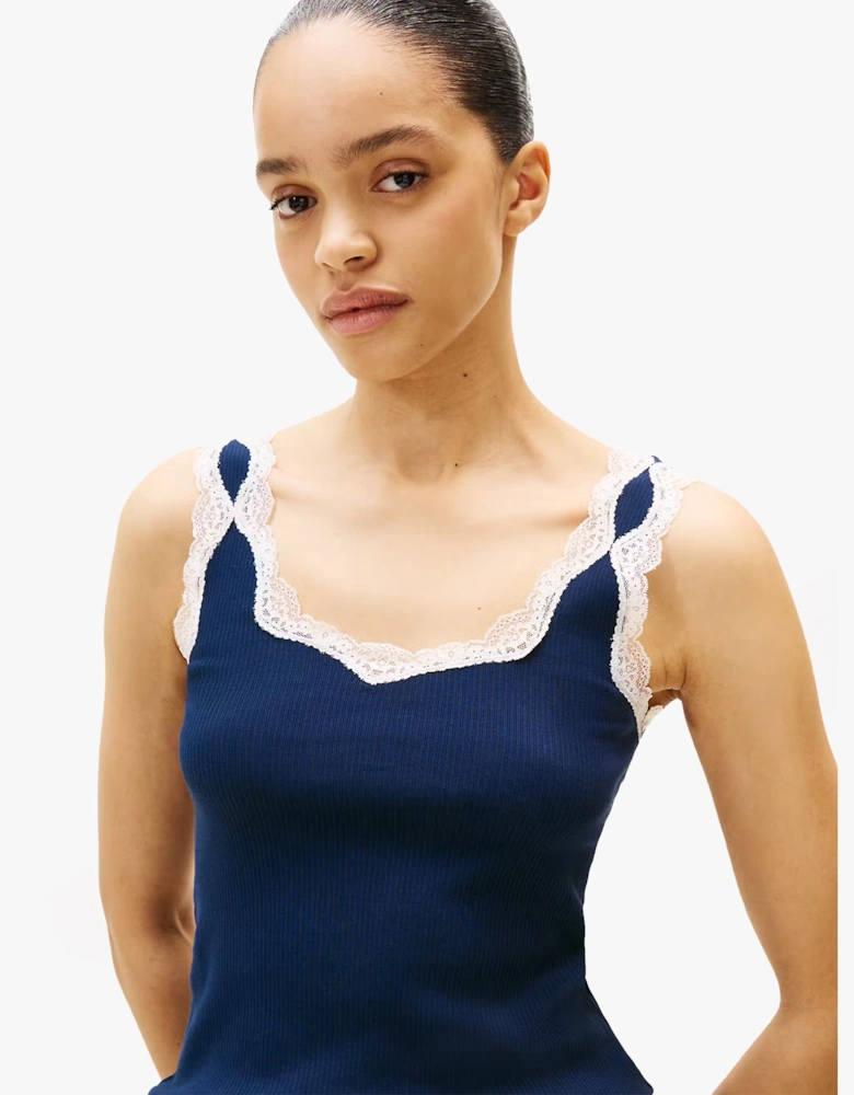 LACE CAMI SHORT PJ Womens Set Dark Night Navy