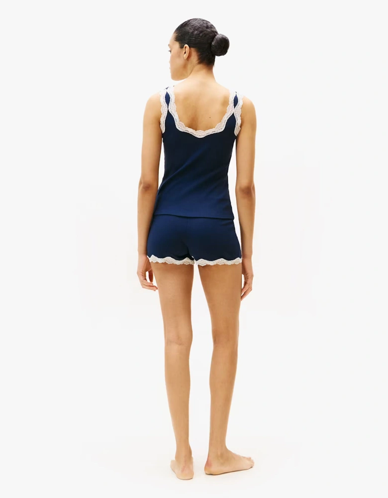 LACE CAMI SHORT PJ Womens Set Dark Night Navy