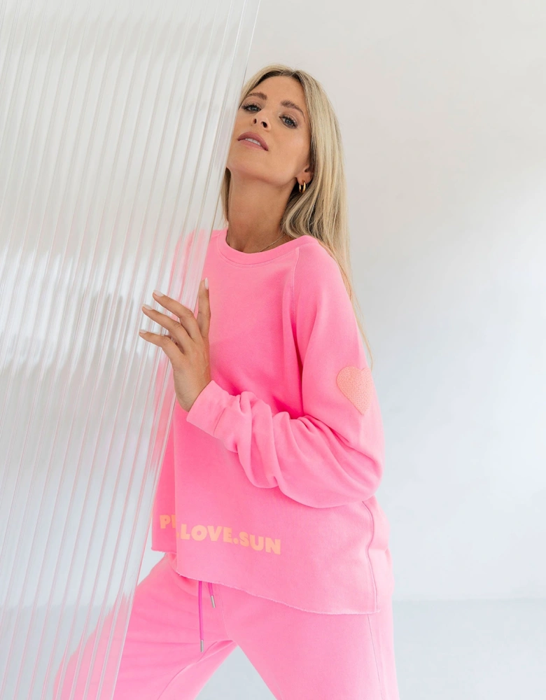 Neon pink sweatshirt