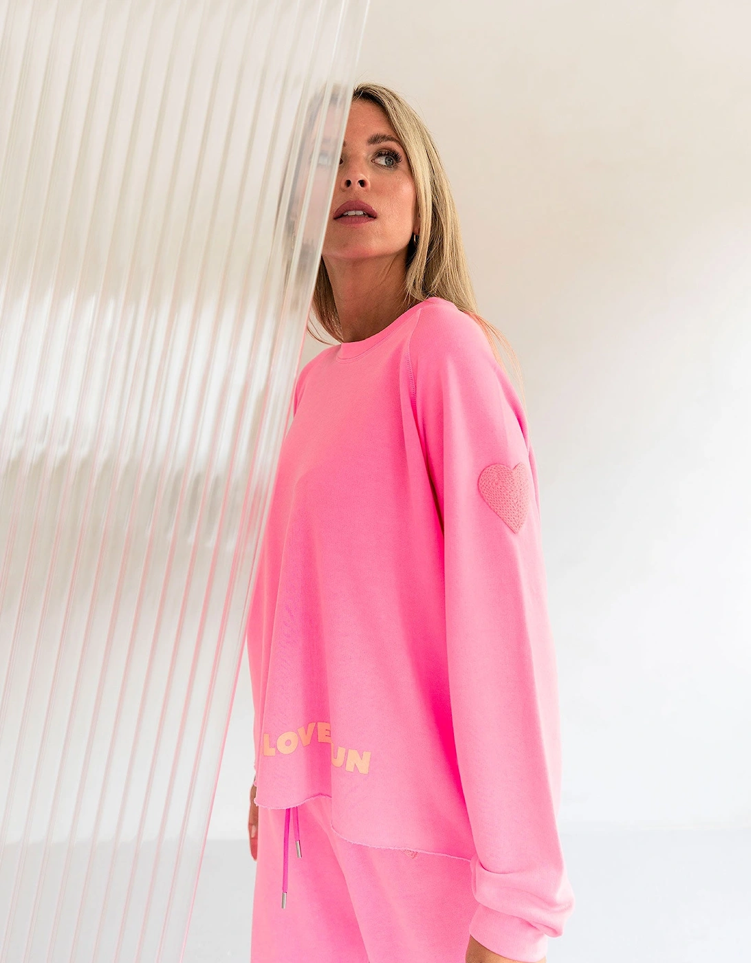 Neon pink sweatshirt