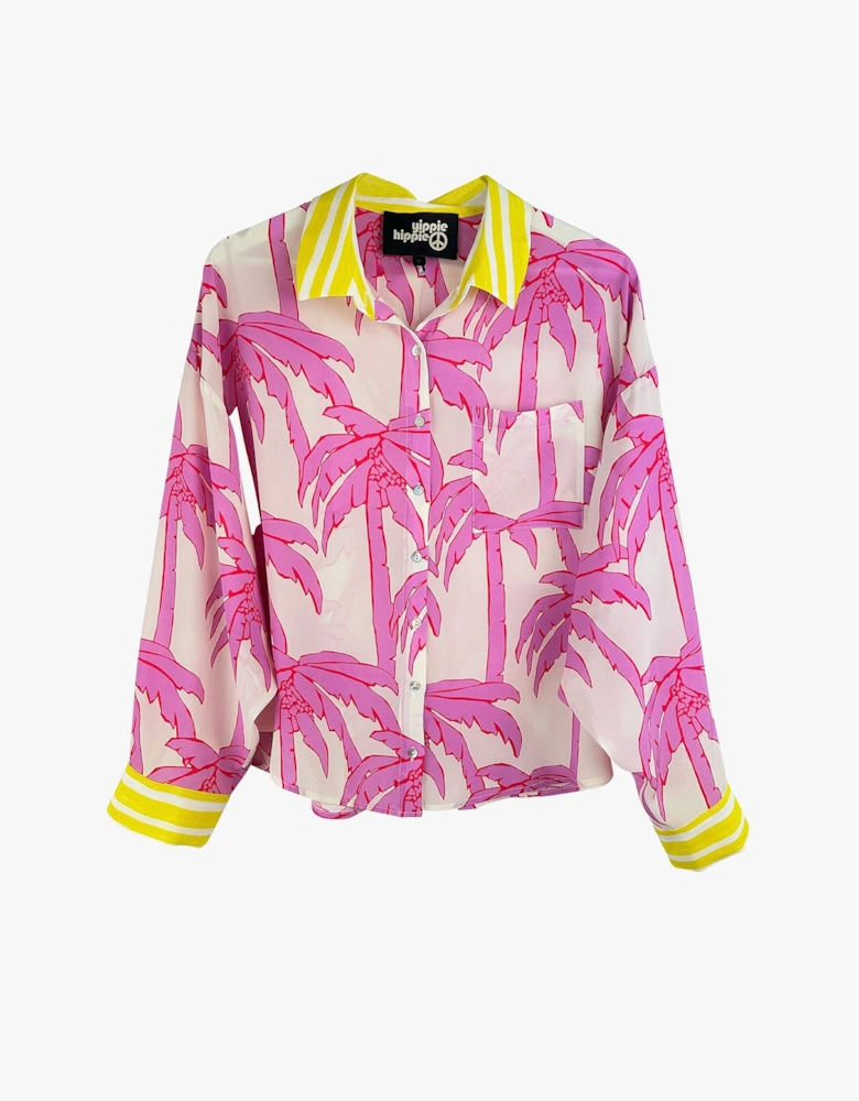 Pink palm shirt