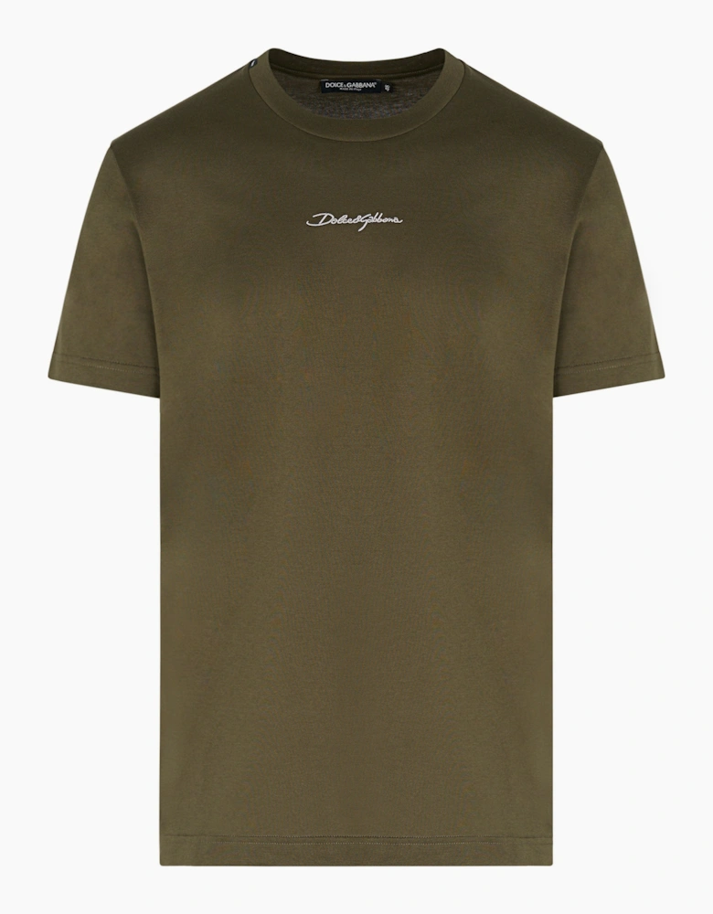 Embroidered Logo T-Shirt Green