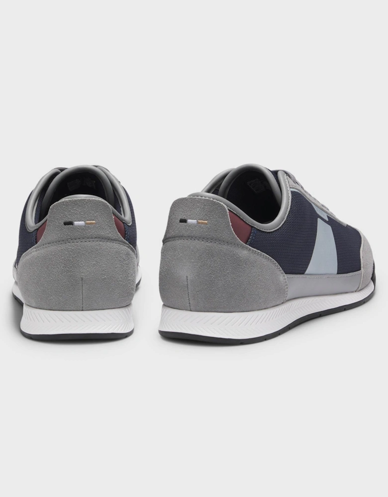 BOSS Orange Nitan Mens Mixed Material Trainers with Ridged Outsole - Open Grey 064