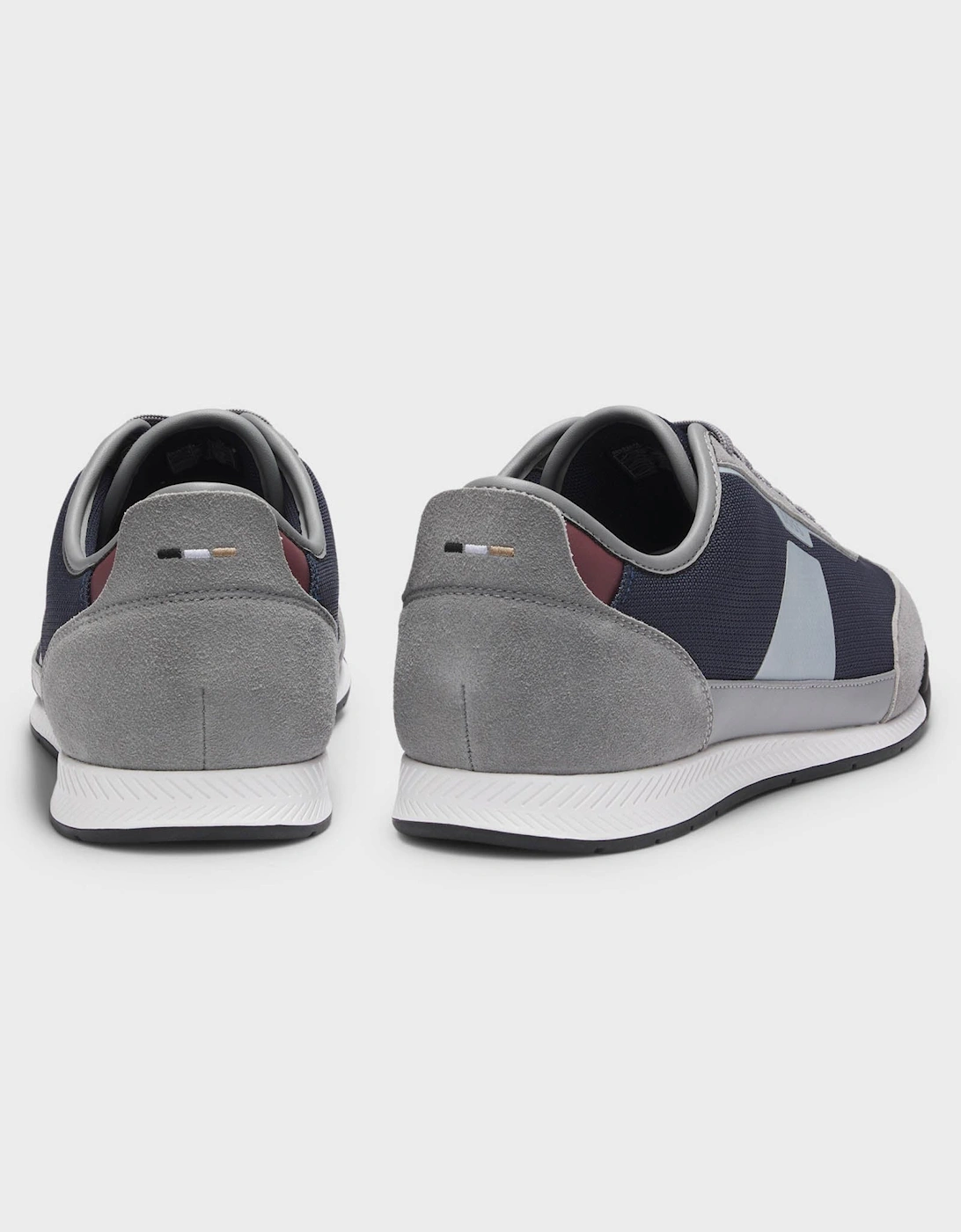 BOSS Orange Nitan Mens Mixed Material Trainers with Ridged Outsole - Open Grey 064