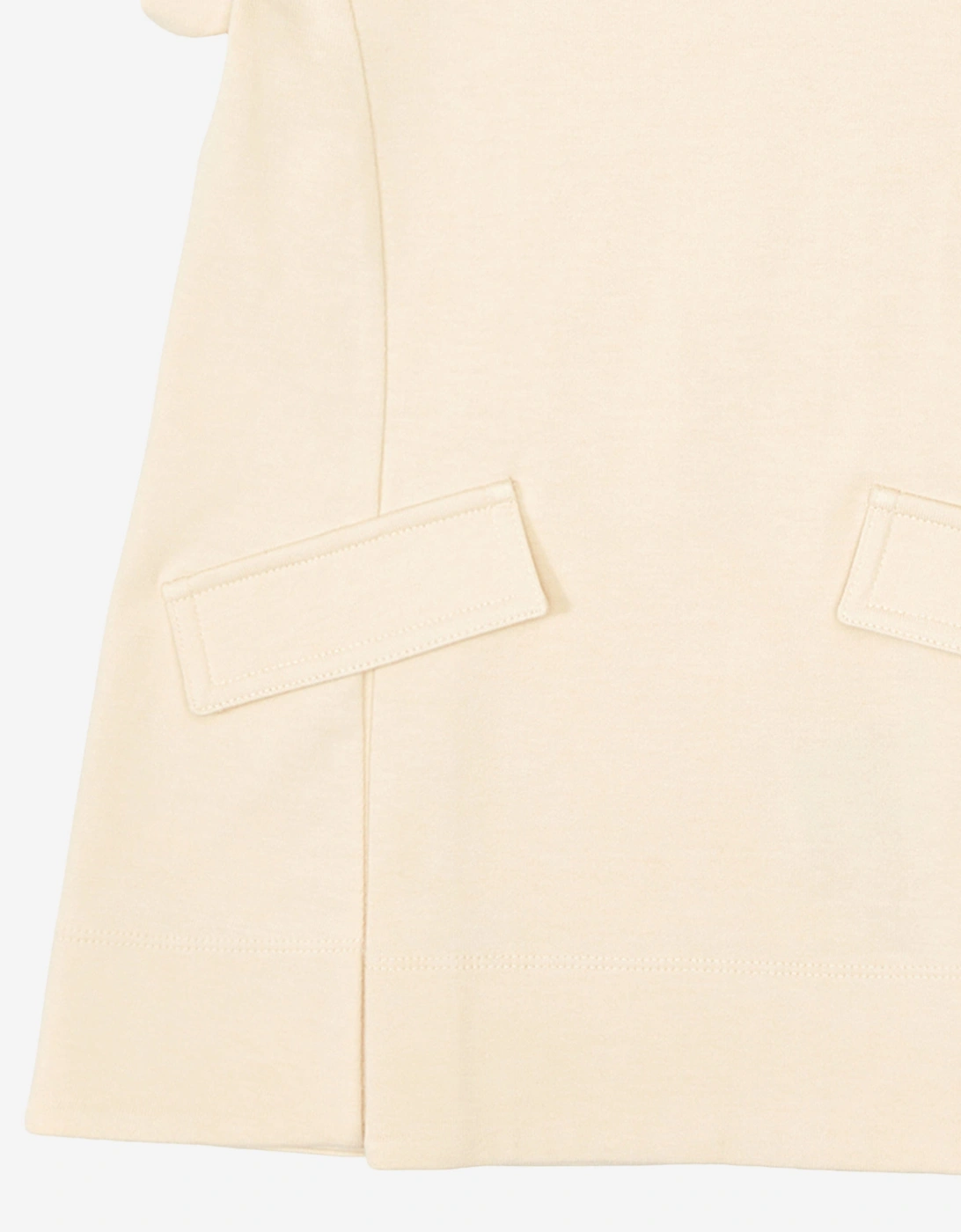 Moncler Enfant Girls Cotton Pocket Dress in Ivory