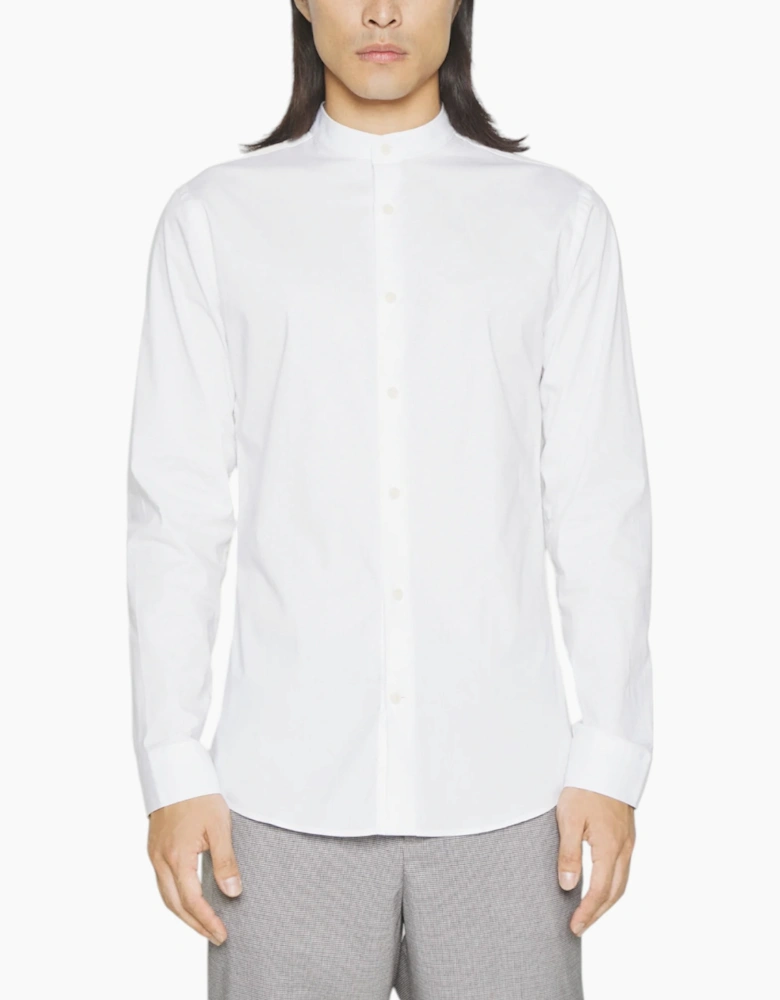 Mens Shirts Long Sleeve Casual Band Collar Linen Shirt Summer Mandarin Shirt NWT