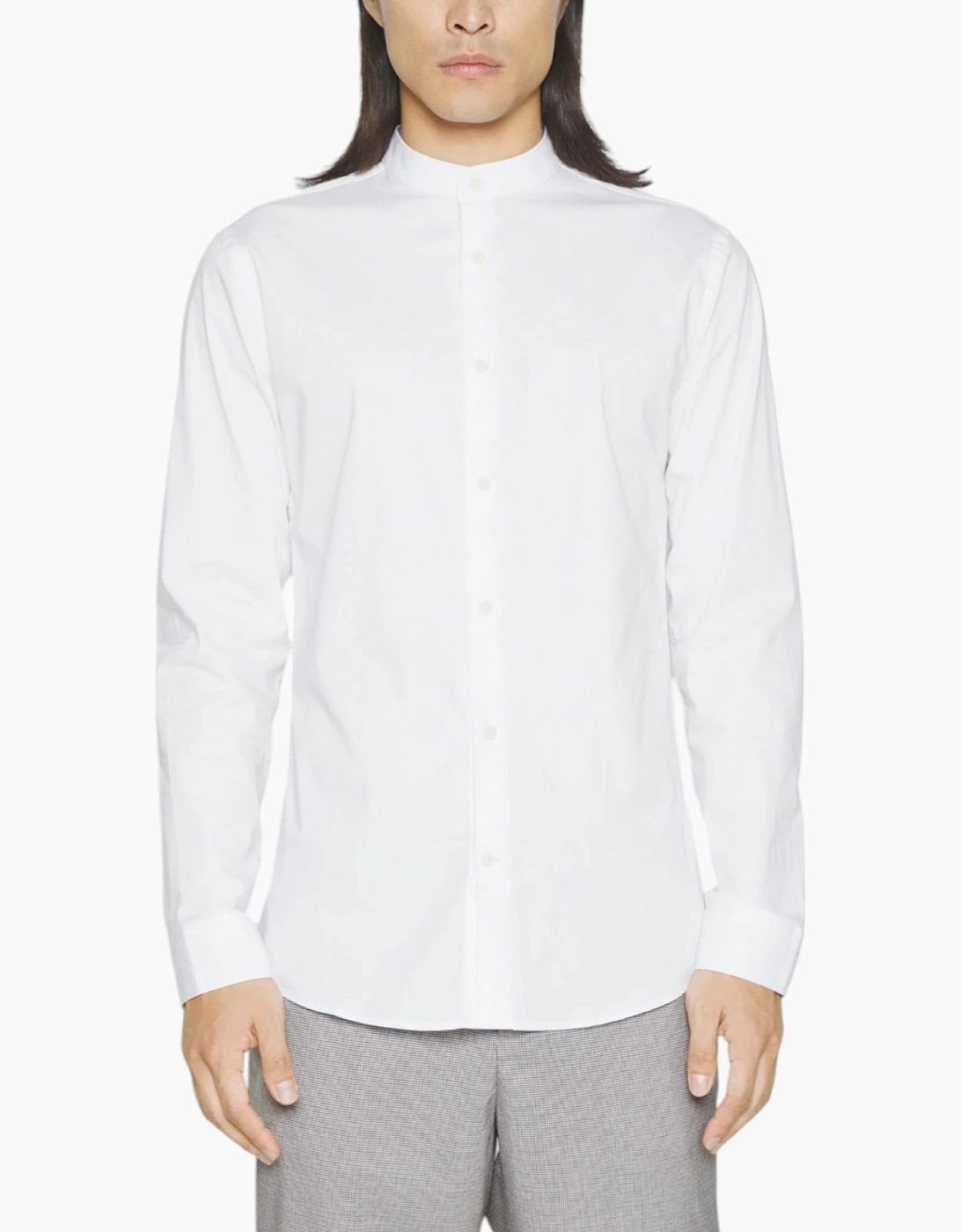 Mens Shirts Long Sleeve Casual Band Collar Linen Shirt Summer Mandarin Shirt NWT, 8 of 7