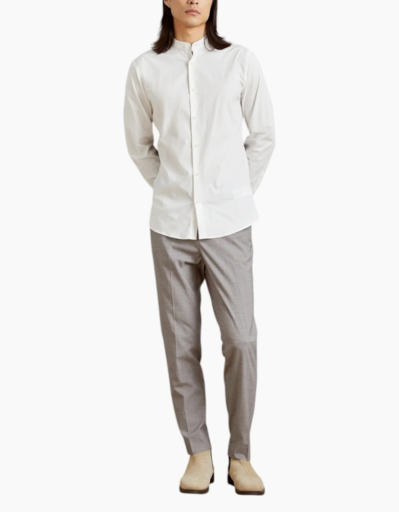 Mens Shirts Long Sleeve Casual Band Collar Linen Shirt Summer Mandarin Shirt NWT