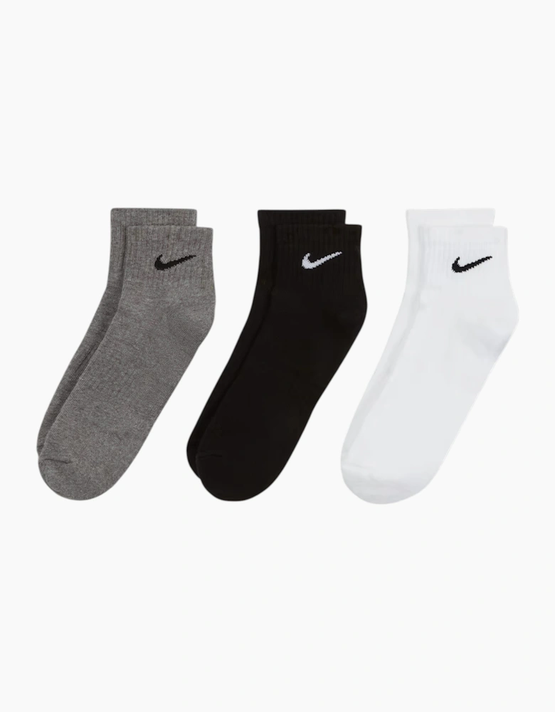 SX7667 Mens Ankle Socks Everyday Cushioned 3X Pack Low Cut Training Socks