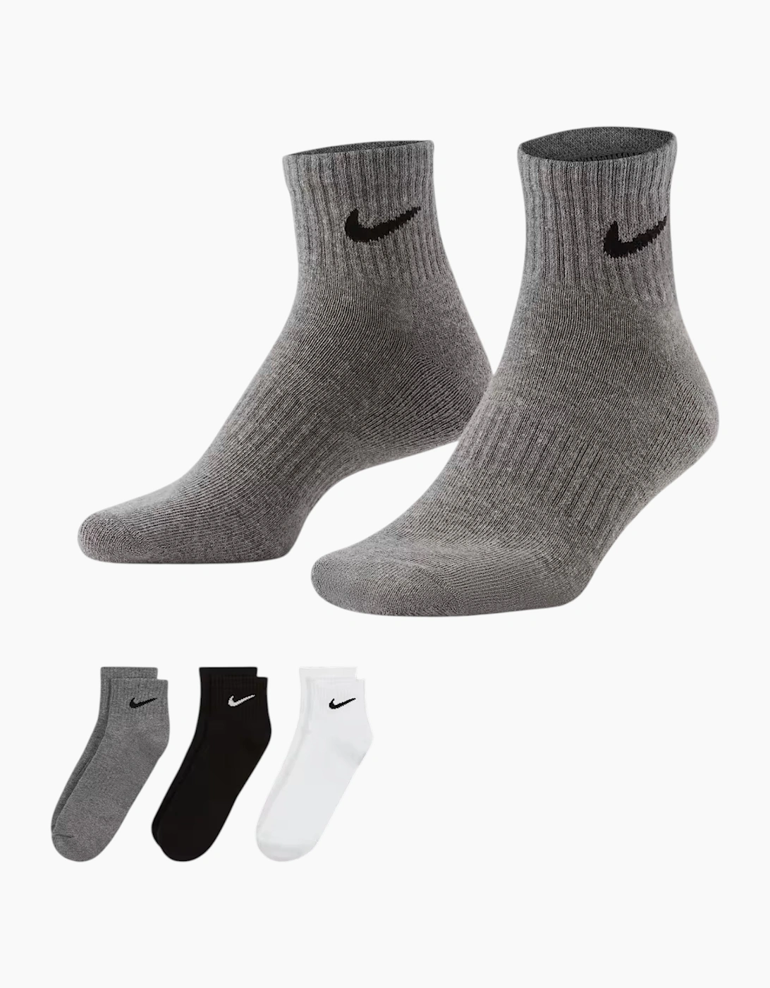 SX7667 Mens Ankle Socks Everyday Cushioned 3X Pack Low Cut Training Socks