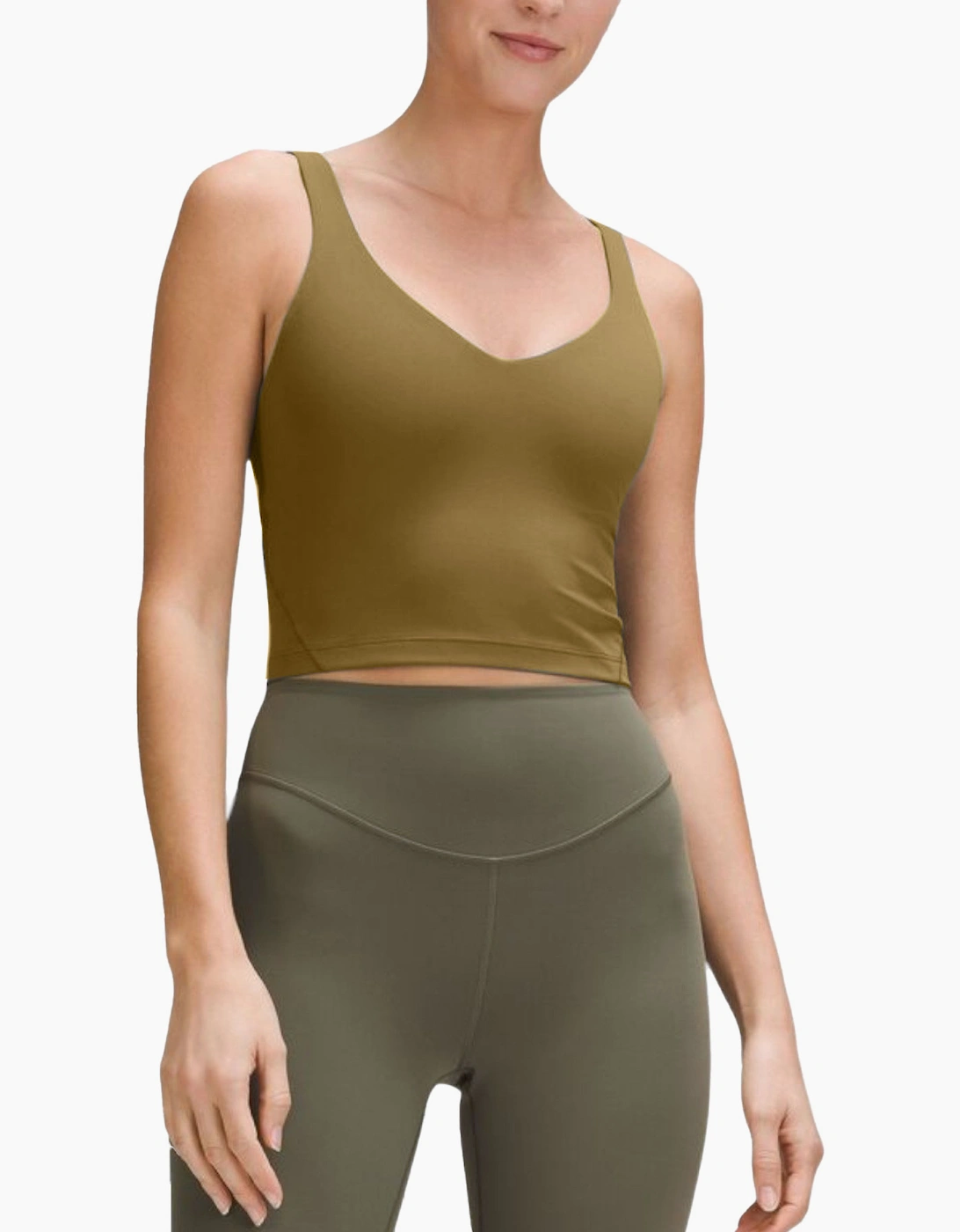 Women's lululemon Align Tank Top Womens Sports Bra Lightweight Gym Running Yoga - Green - Size: UK 8