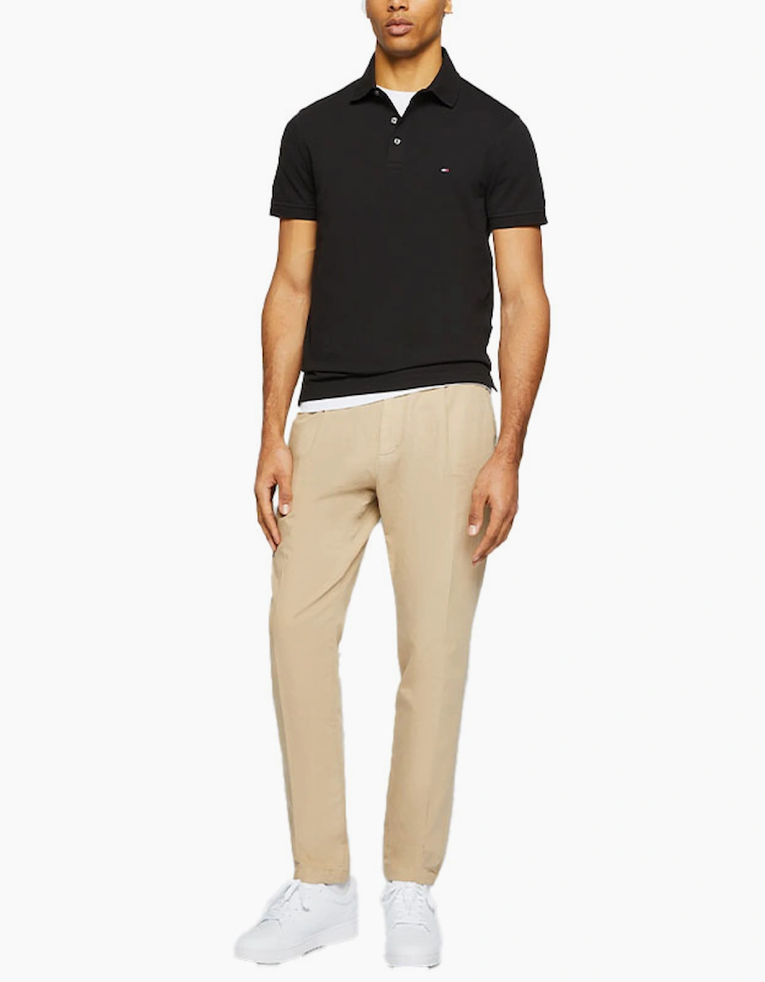 Mens Polo Shirts Core 1985 Slim Fit Polo Cotton Golf T Shirts NWT