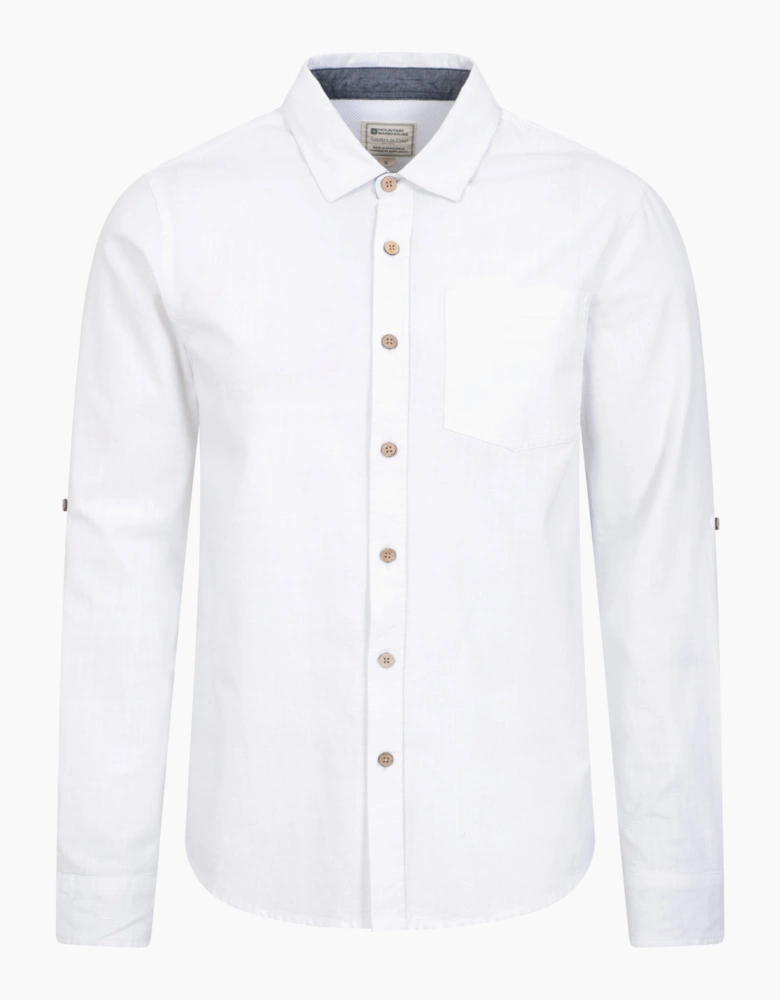 Mens Coconut Textured Long-Sleeved Shirt