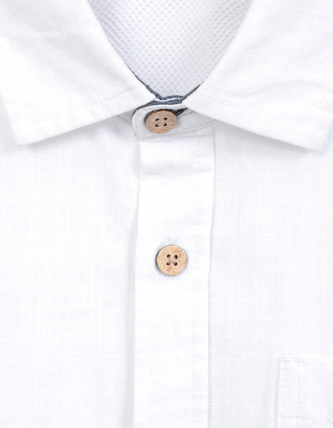 Mens Coconut Textured Long-Sleeved Shirt