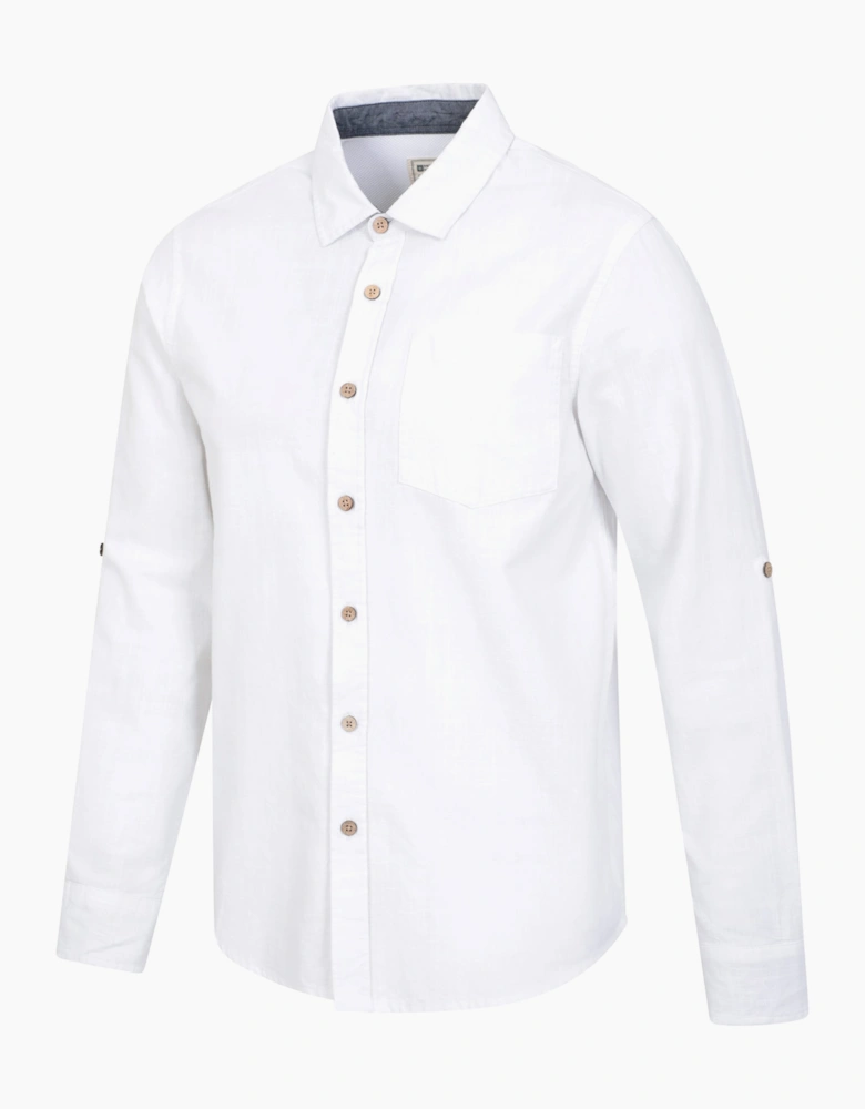 Mens Coconut Textured Long-Sleeved Shirt