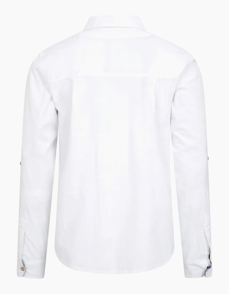 Mens Coconut Textured Long-Sleeved Shirt