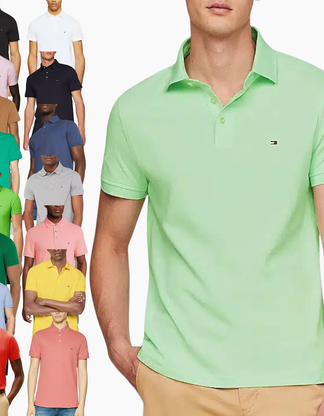 Mens Polo Shirts Core 1985 Slim Fit Polo Cotton Golf T Shirts NWT, 11 of 10