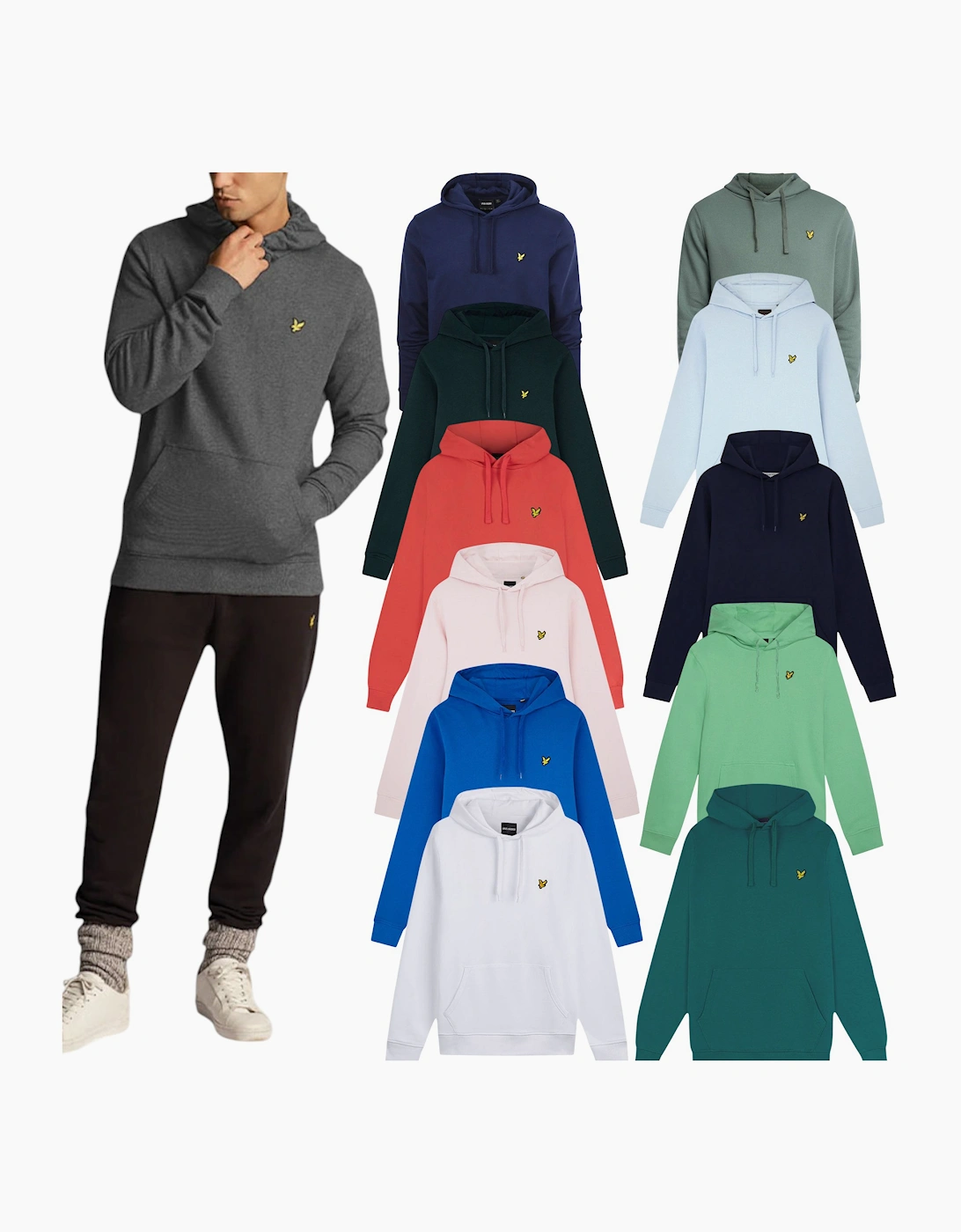 Lyle & Scott Men Hoodies Long Sleeve Winter Pullover Hoody Knitted Plain Jumpers, 11 of 10