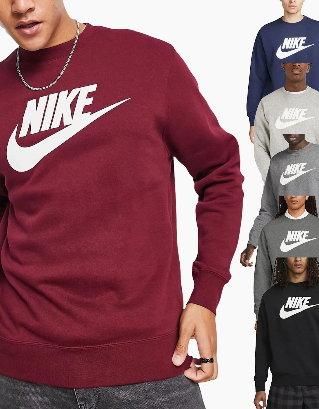 DQ4912 Mens Sweatshirt Sportswear Club Fleece Crew Neck Pullover Jumper New, 11 of 10