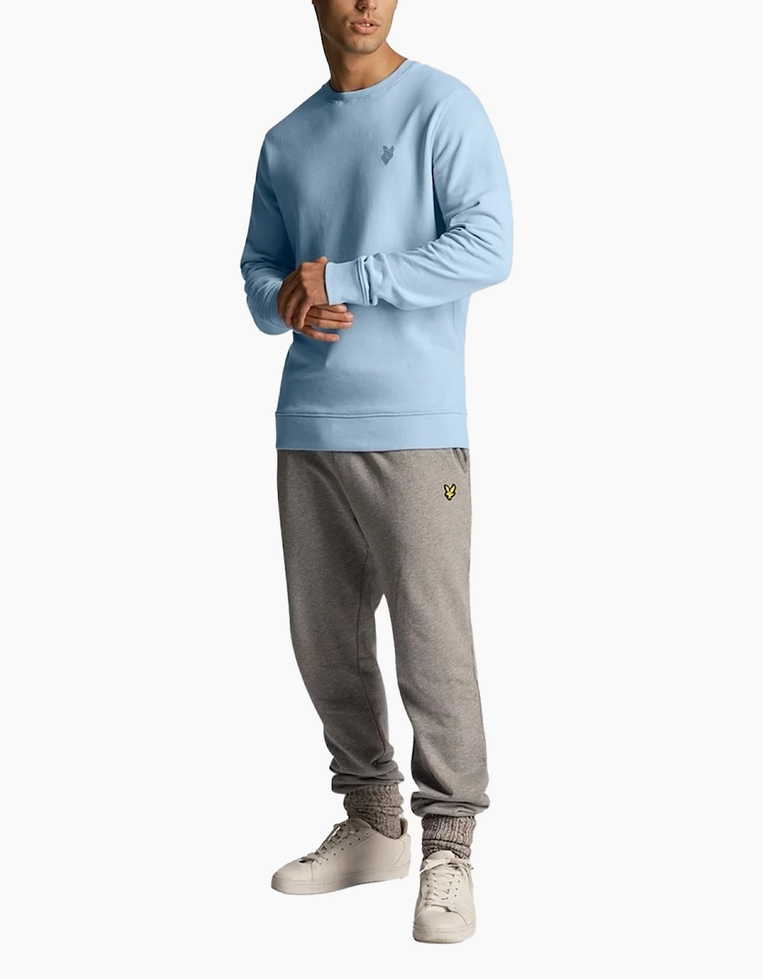 Lyle & Scott ML2255TON Tonal Eagle Mens Crew Neck Knitted Jumper Sweatshirt Top